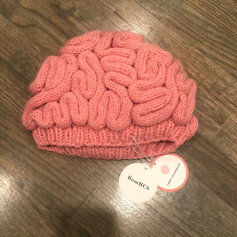 Handwoven pink hat